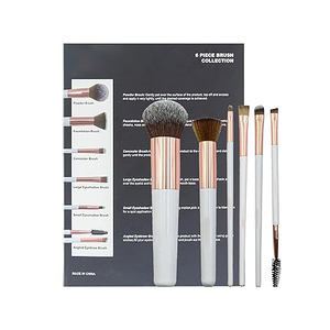 Professional Makeup Brush Set — 6Pcs Foundation Concealer Eye Shadows Makeup Brushes,Eyebrow Power Make Up Brush Kit,Travel Cosmetics Face Makeup Brushes For Women